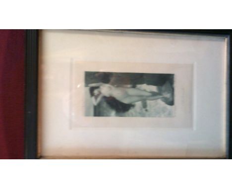 Painting-Print of naked lady - P.H.J.Thornhill Pinse No.9391 "Andromed" - copy of 1896 by Franh Hampstaengl-Printed in Munich