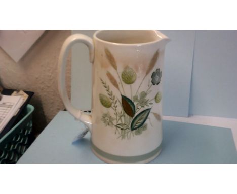 Vintage Wood + Sons Ware-Clovelly Jug-with flowers slight crack on handle