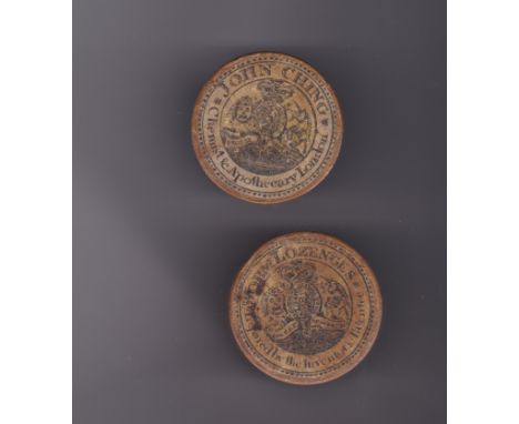 Vintage Pill &amp; Lozenges Box - George III seal-1806 Pill and Lozenge box - in excellent condition-John Ching Chemist + Apo