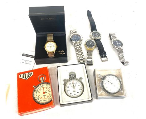 Large selection of assorted wristwatches etc includes pod, casio, heuer etc 