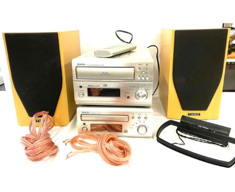 Denon cd cdr_m30 recorder and cd auto changer receiver cd_u50 mission m71 speakers working order 