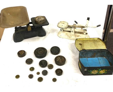 2 Sets of vintage scales and weights 