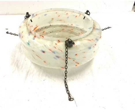 Art Deco splatter glass ceiling light 