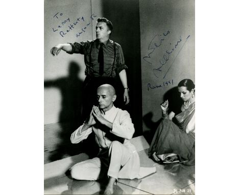 FELLINI FEDERICO: (1920-1993) Italian film director, Academy Award winner. Signed and inscribed 7.5 x 9.5 photograph of the d