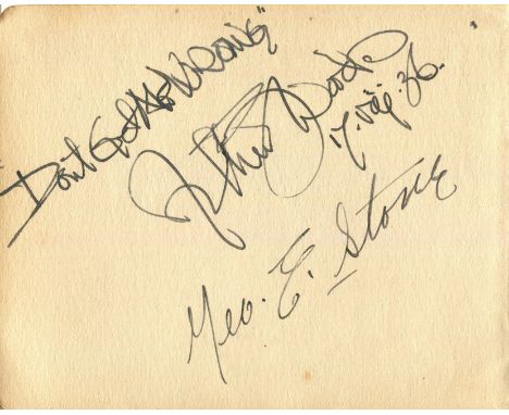 DON'T GET ME WRONG: An unusual pair of vintage album pages individually signed by three cast members and the director of the 