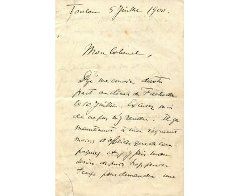 WORLD WAR I: Selection of A.Ls.S., a few T.Ls.S. and Ds.S. etc., by various French Generals and other army officers, a few Ad