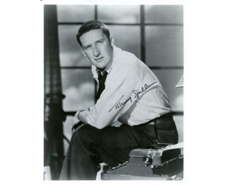 AMERICAN WRITERS: Mickey Spillane (1918-2006) American crime novelist, creator of the detective Mike Hammer. Signed 8 x 10 ph