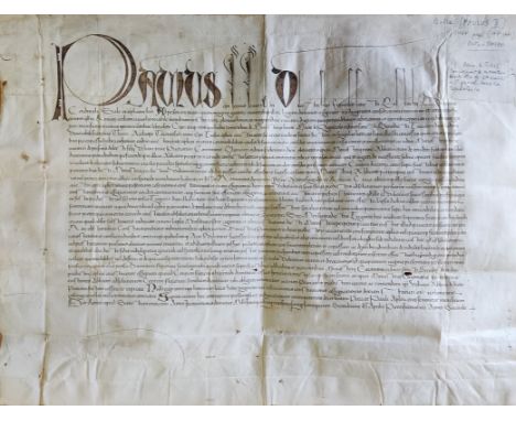 [PAUL II]: (1417-1471) Pope of the Catholic Church 1464-71. Document issued in the name of Paul II, being a Papal Bull, one p