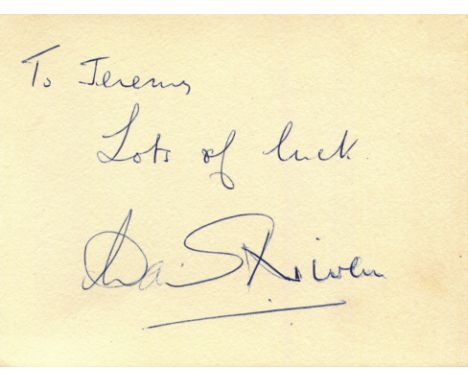 CINEMA: Small selection of vintage signed album pages by various actors, some of them Academy Award winners, comprising David
