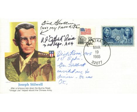 FLYING TIGERS: Small selection of three signed First Day of Issue covers by various American fighter pilots associated with t