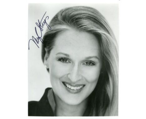 STREEP MERYL: (1949-&nbsp;&nbsp;&nbsp;&nbsp; ) American actress, Academy Award winner. Signed 8 x 10 photograph, a charming c