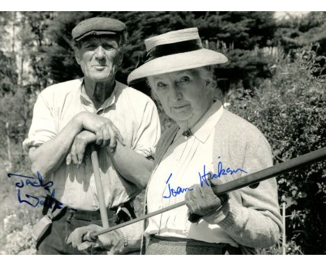 SLEEPING MURDER: Signed 8 x 6 photograph by both Joan Hickson (Miss Marple) and Jack Watson (Mr. Foster) individually, the im