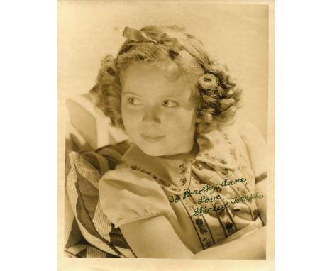 TEMPLE SHIRLEY: (1928-2014) American child actress, the recipient of a special Juvenile Academy Award. A good vintage signed 