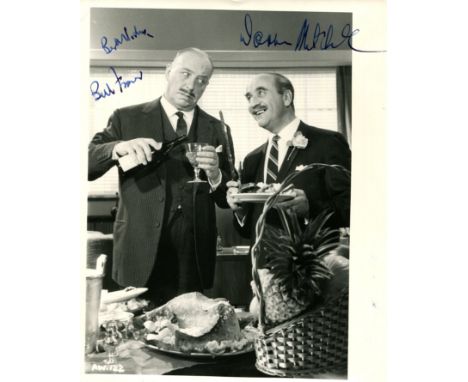 ALL THE WAY UP: Signed 8 x 10 photograph by both Warren Mitchell (Fred Midway) and Bill Fraser (Arnold Makepiece) individuall