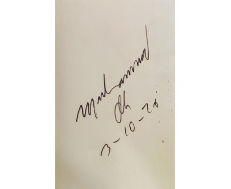 ALI MUHAMMAD: (1942-2016) American boxer, World Heavyweight Champion. Book signed, being a hardback edition of The Greatest -