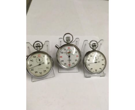 X3 vintage pocket watch stopwatches all working  