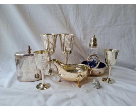 A box including castor, caddy etc.