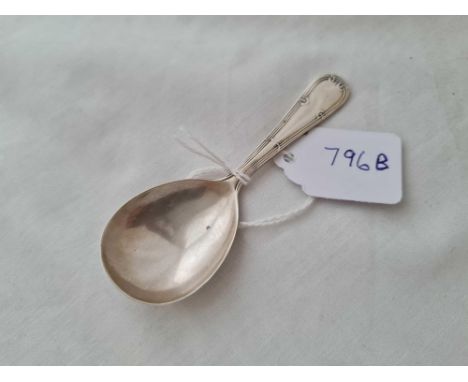 A caddy spoon with decorated rim, Sheffield 1944, 