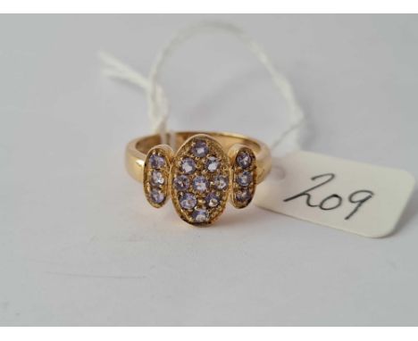 A Tanzanite and 9ct dress ring size M 3.7g inc