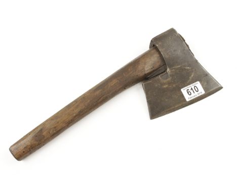 A small French R/H side axe with unclear makers mark and 6" edge G
