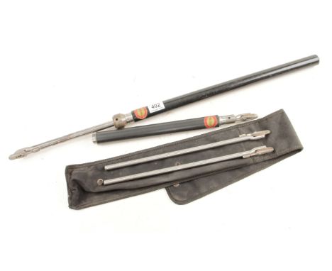 A set of two 'TURN-TECH' hollowing turning tools with four cutters. Made in New Zealand G++