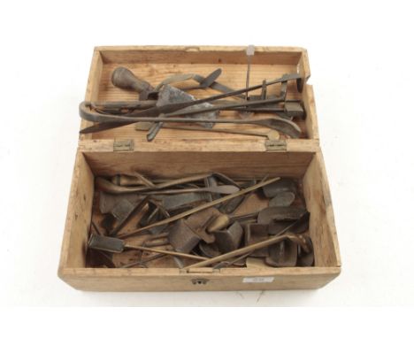 A quantity of brass and steel sand moulding tools G