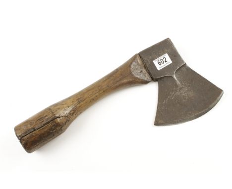 A 19c French coopers R/H side axe by VERDIER a Aiguvive with dimple cheeks and 9" edge G 
