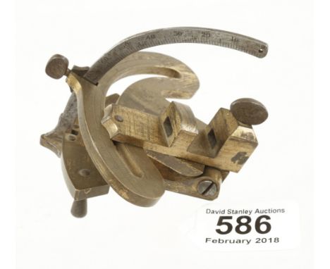 A rare brass goniostat by MOSELEY & SONS London (usually stamped Holtzapffel) used to hold the desired angle when sharpening 