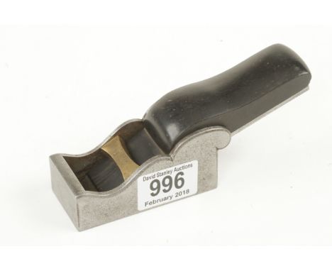A Patent Metal NORRIS No 28 chariot plane stamped on the heel Buck & Ryan with unusually elegant ebony wedge which looks orig