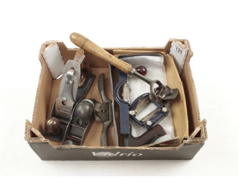 Five RECORD tools Nos 0110,04 & 735 planes, 070 and 0150 shaves G+