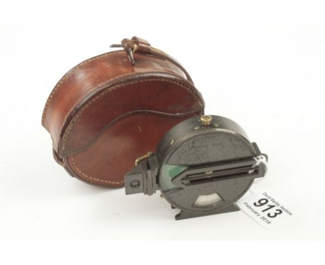 A very rare prismatic compass by MATHIESON Edinburgh Patent No 1926 in orig leather case G+