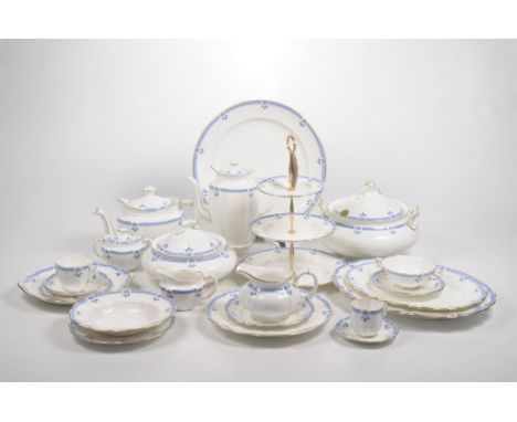 An extensive Royal Crown Derby 'Greenville' pattern dinner serviceTo include three tureens, one sauce jug and stand, a three 