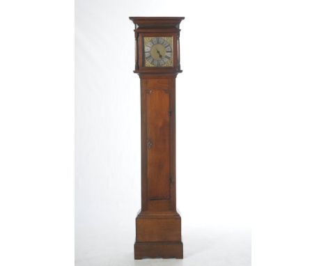 An 18th century and later oak cased 30 hour longcase clockWith a 10" gilt metal dial and openwork spandrels, a silvered bezel