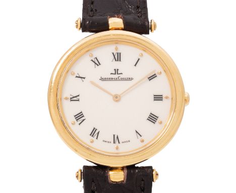 JAEGER LECOULTRE Classic Ultra Thin Ref. 140.152.1 Armbanduhr. 18K Gelbgold. Neues Lederband mit original Dornschließe. Quarz