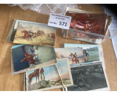 Postcards : Wild West Cowboys &amp; Indians cards nice selection of mostly vintage issues (70+)