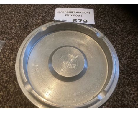 Collectables : Militaria WWII Poland Air Force ashtray in the form of a Battle of Britain merlin piston from a spitfire engin