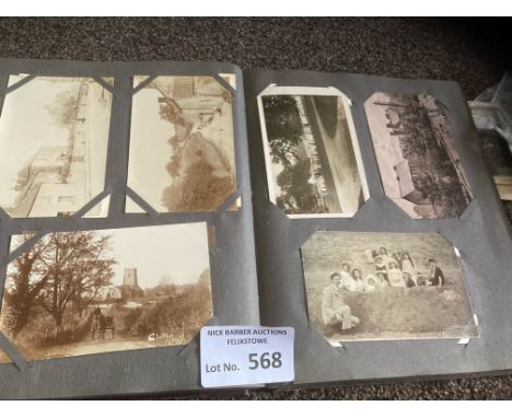 Postcards : Vintage album approx 150 inclusive of pack of Carcassonne early 1900s cards many RPs UK within album
