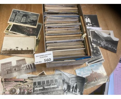 Postcards : A box of 530+ vintage worldwide topo postcards - good postmarks/used &amp; unused
