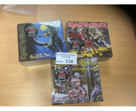 Records : Iron Maiden Limited Edition CD patch box set x 3  sealed and all in super condition