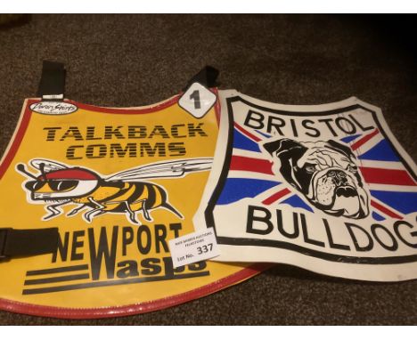 Speedway : Newport Wasps - Talkback 1999/2000 race jacket No 1 &amp; Bristol Bulldogs front print only (2)