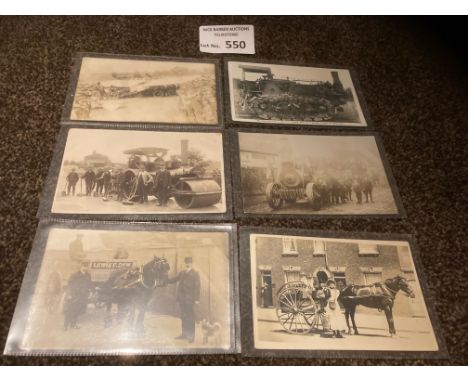 Postcards : Rare cards - mostly - other modes of transport inc Monoplane - Northampton, Horse/Cart, Steam Engine - super rare