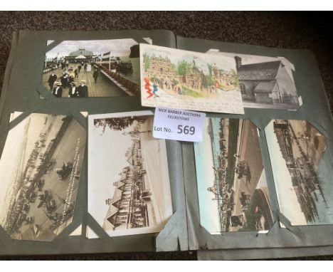 Postcards : Nice vintage album UK/France with several RPs - 150+ cards