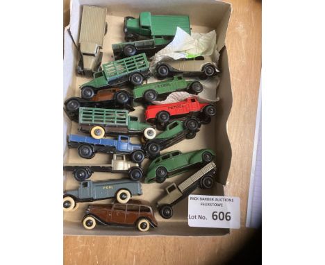 Diecast : Dinky - super box of vintage cars/trucks all play worn but great conditions - lovely lot