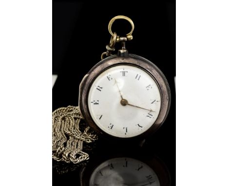 George III gentlemen's silver pair-cased pocket watch with fusee movement and verge escapement, signed - Wm. Williams, London