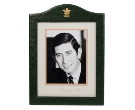 HRH Prince Charles Prince of Wales - signed presentation portrait photograph of Prince Charles, signed in ink on mount - 'Cha