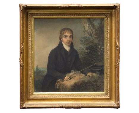 James Green (1771 - 1834), watercolour - portrait of a clergyman, signed and indistinctly dated, in original gilt frame, labe