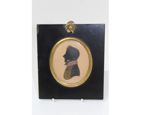 English School (circa 1810), silhouette on paper - portrait of an officer named verso as Augustus Simon Frazer (1776 - 1835),
