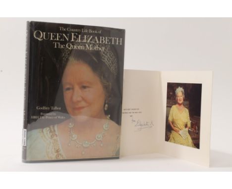 HM Queen Elizabeth The Queen Mother - signed and inscribed book 'The Country Life book of Queen Elizabeth The Queen Mother' -