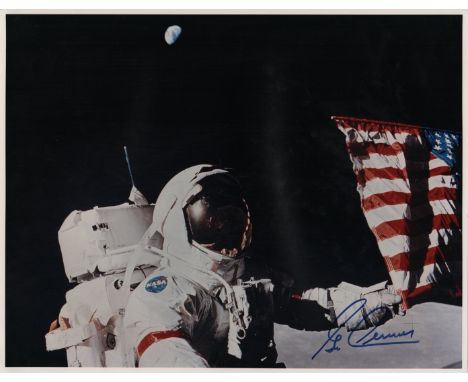 CERNAN GENE: (1934-2017) American Astronaut, Commander of Apollo 17 and the eleventh man to walk on the Moon. Signed colour 1