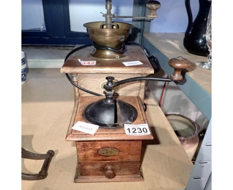 Powered Rivarola coffee grinder and a manual Peugeot example. Not available for in-house P&amp;P 